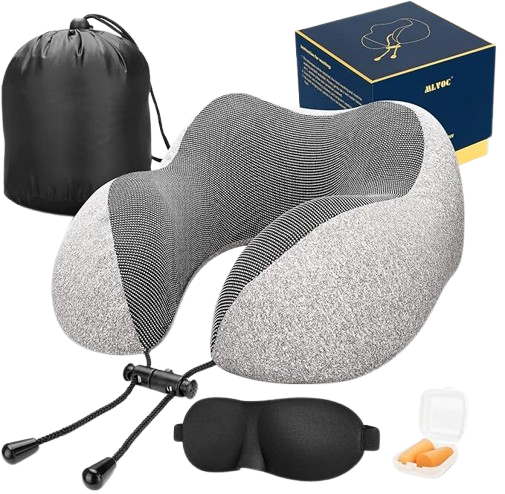 Memory Foam Travel Neck Pillow, Comfortable Cover